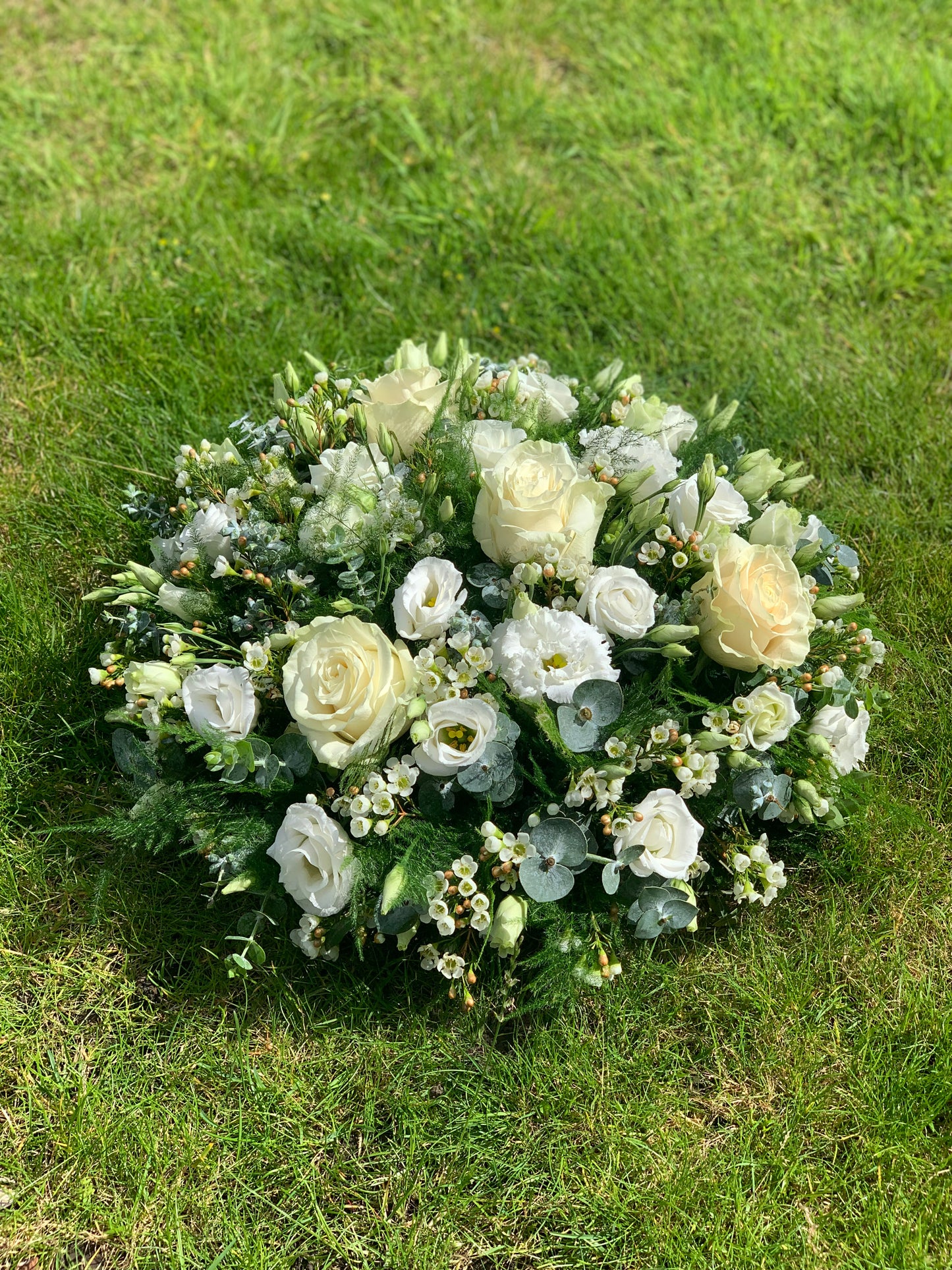 Elegant Whites Sympathy Posy