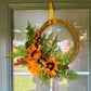 Artificial autumn wreath