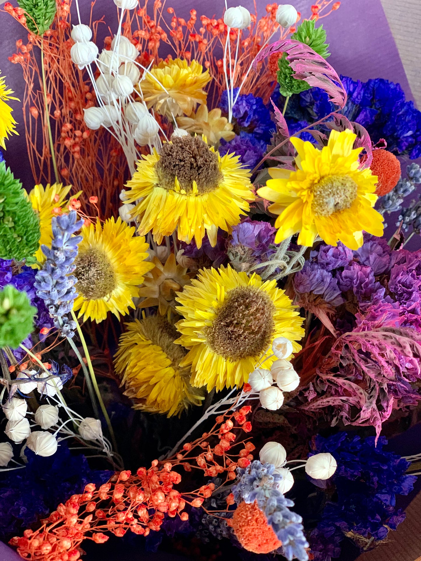 Dried Rainbow Bouquet