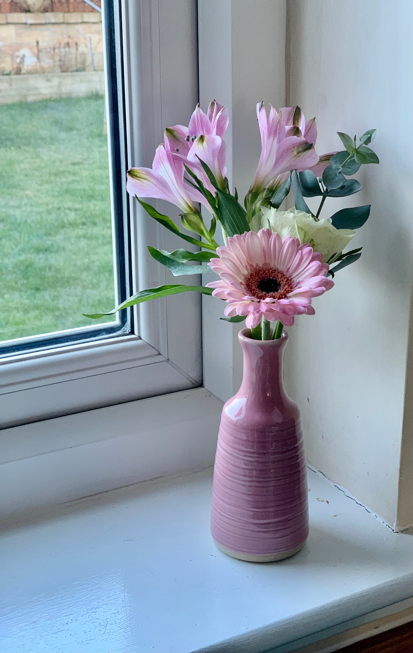 Rosie Hay Ceramics Vase with Fresh Flowers