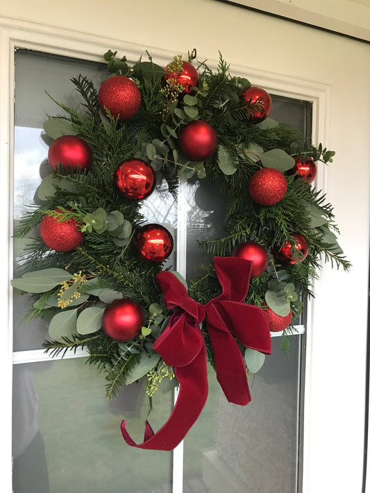 Handmade Bauble Wreath